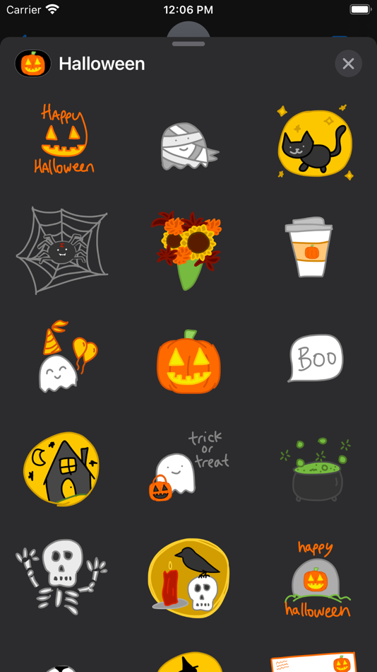 Halloween Stickers Cute Emoji - 1.1 - (iOS)