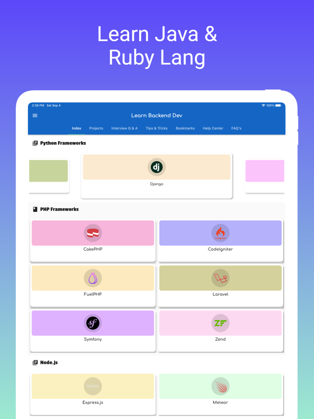 ‎Learn Backend Development Screenshot