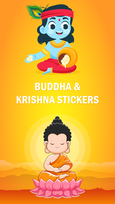 Buddha And Krishna Stickers Screenshot