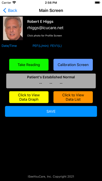 Veterans Health Vitals Screenshot