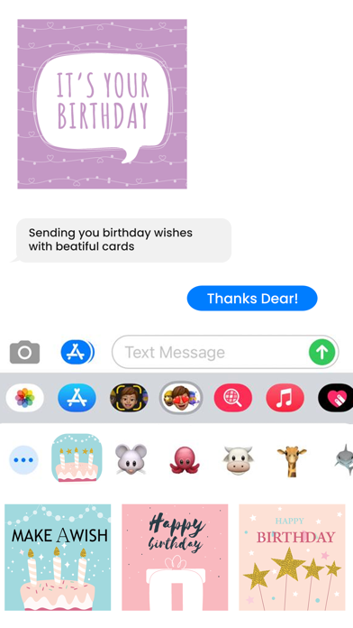 Animated Birthday Card Wishes Screenshot