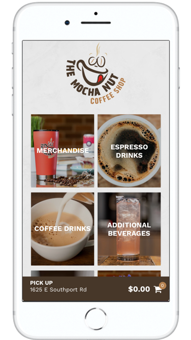 The Mocha Nut Coffee App Screenshot