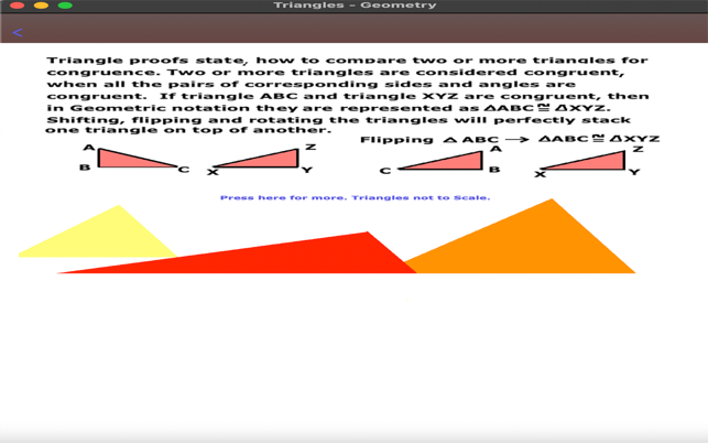 ‎Triangles in Geometry Screenshot