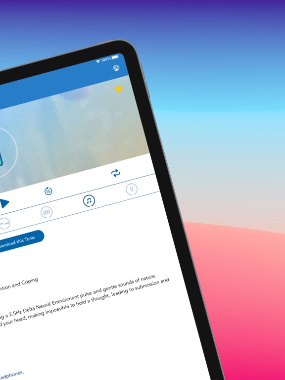 SonicTonic iPad screenshot 3 - Health & Fitness app