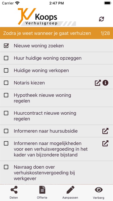 Koops Verhuisgroep Screenshot