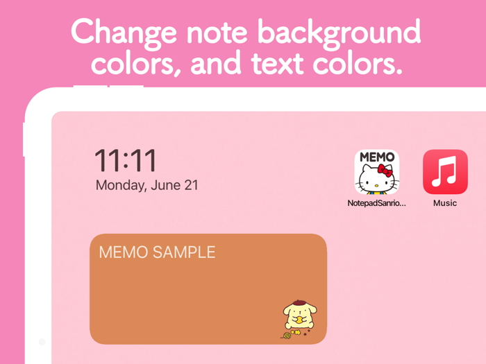 Notepad Sanrio characters