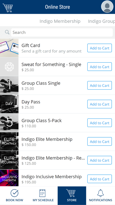 Indigo Fitness Screenshot