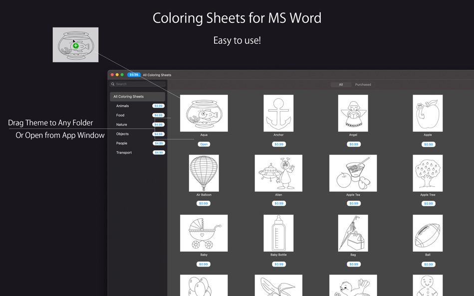 Coloring Sheets for MS Word - 3.0 - (macOS)