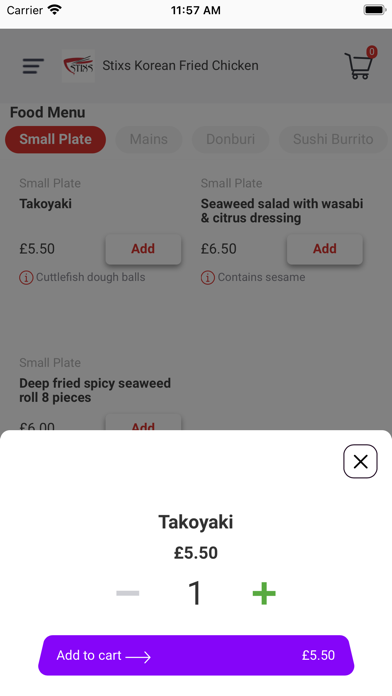 Stixs Korean Fried Chicken Screenshot