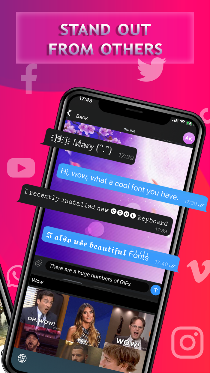 Fonts keyboard Unique