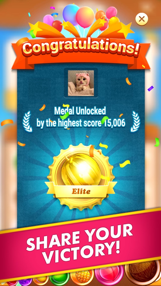 #4. Melon Match 3D (iOS) 由: Sohoo Limited