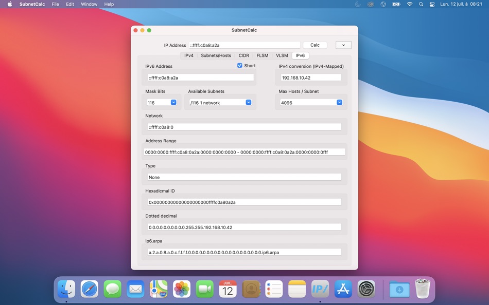 #2. SubnetCalc (macOS) 由: Julien Mulot