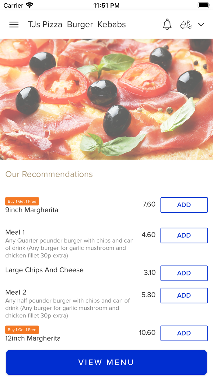 TJs Pizza Burger Kebabs