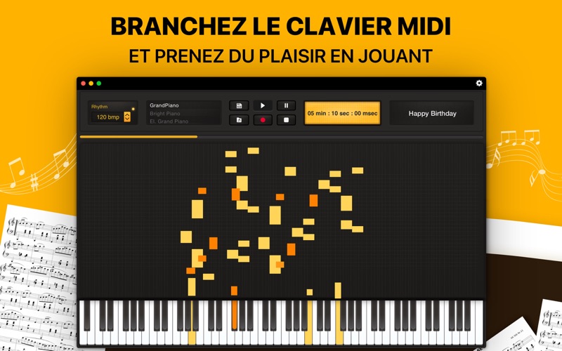 Screenshot #2 pour MIDI Clavier: Apprendre Piano