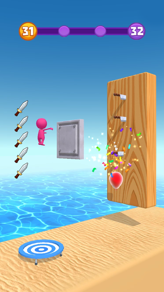 #6. Knife Jump And Hit (iOS) 由: Alexandr Chernov