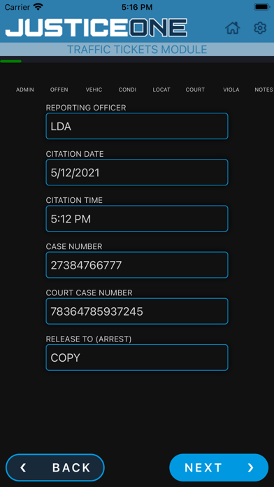 Courtware JusticeONE Mobile Screenshot