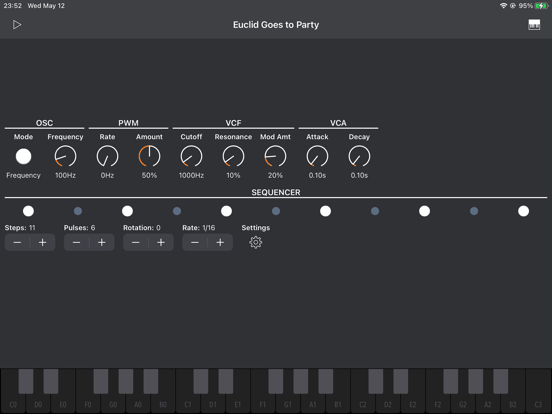 Euclid Goes to Party AUv3 Bass iPad app afbeelding 4