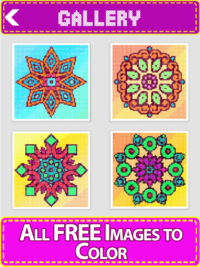 Mandala Cross Stitch Coloring