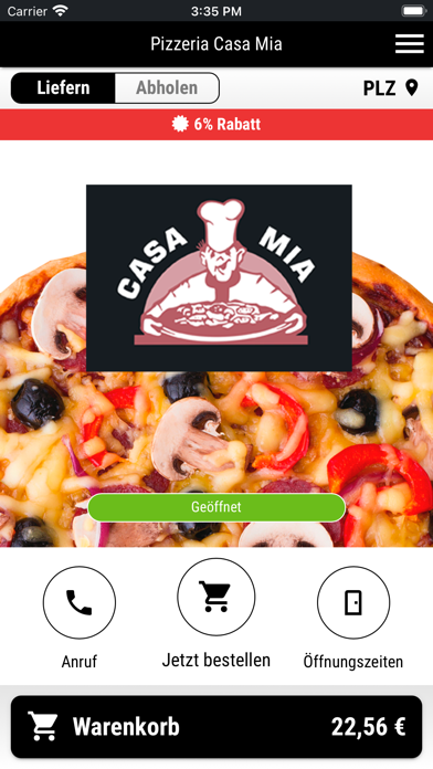 Pizzeria Casa Mia Marktsteft Screenshot