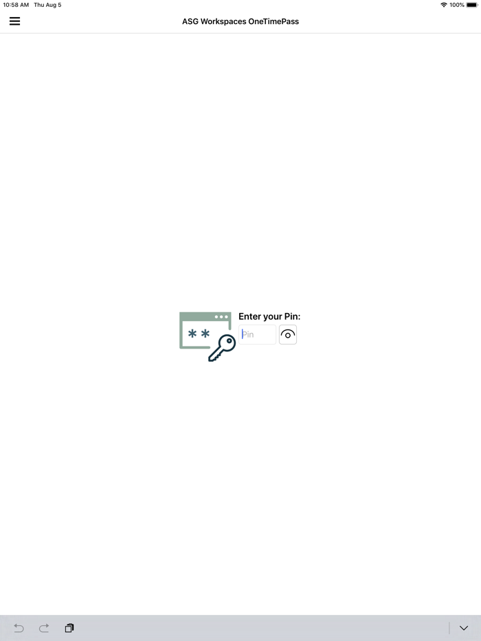 ASG Workspaces OneTimePass