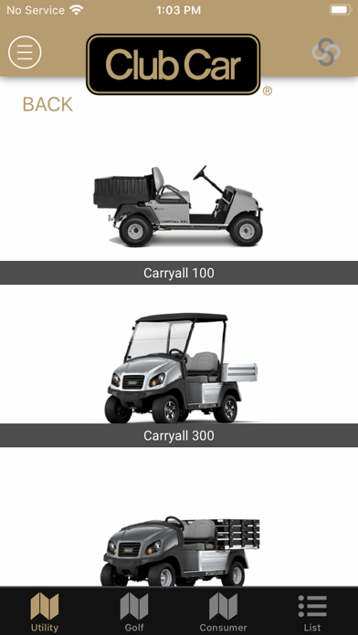 Club Car Sales App Screenshot