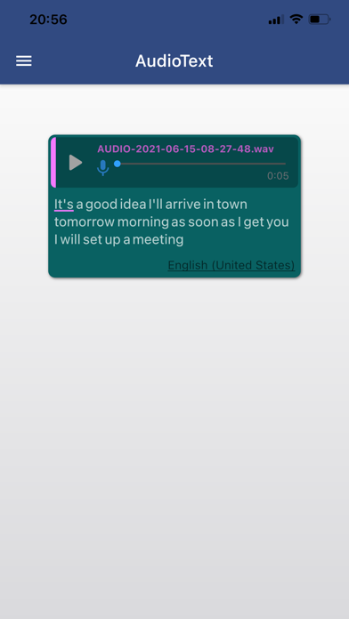 AudioText Transcribe Screenshot
