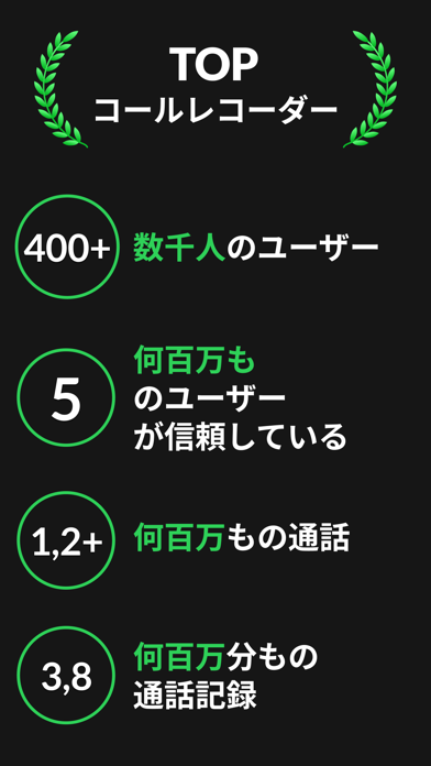 iPhone用の通話録音とボイスレコーダースクリーンショット