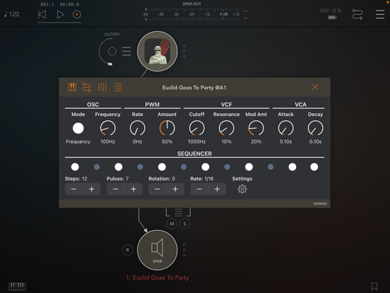 Euclid Goes to Party AUv3 Bass iPad app afbeelding 1