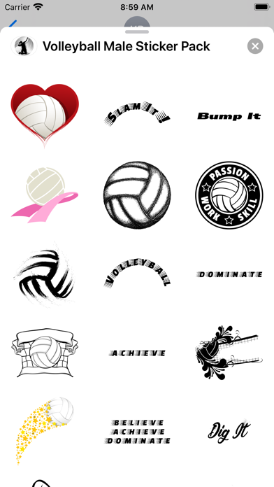 Volleyball Male Sticker Pack Screenshot