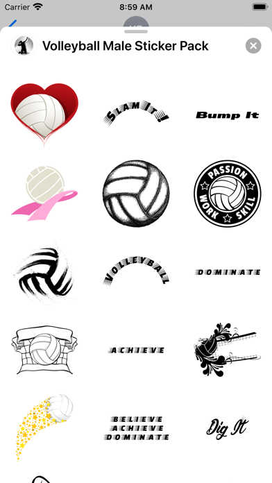 Screenshot #2 pour Volleyball Male Sticker Pack