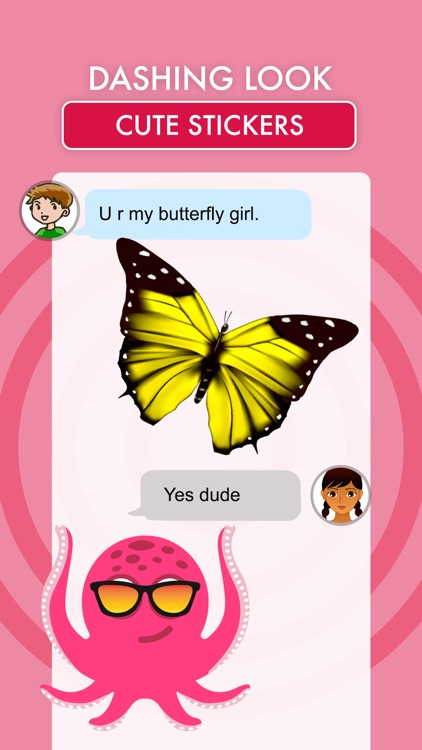 Butterfly & Octopus Stickers screenshot-4