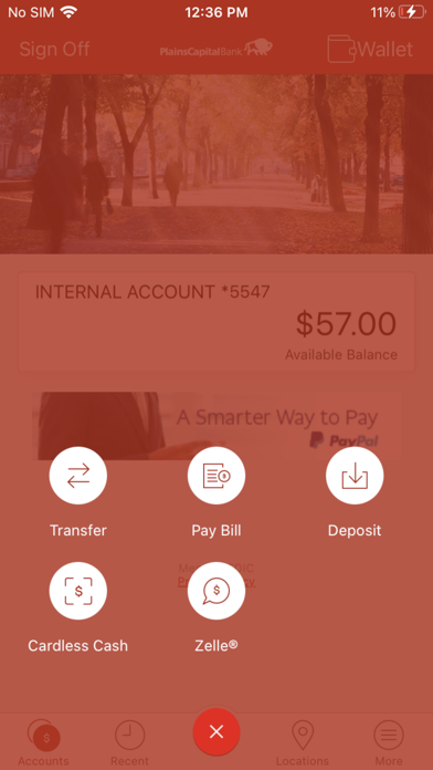 PlainsCapital Mobile Banking Screenshot