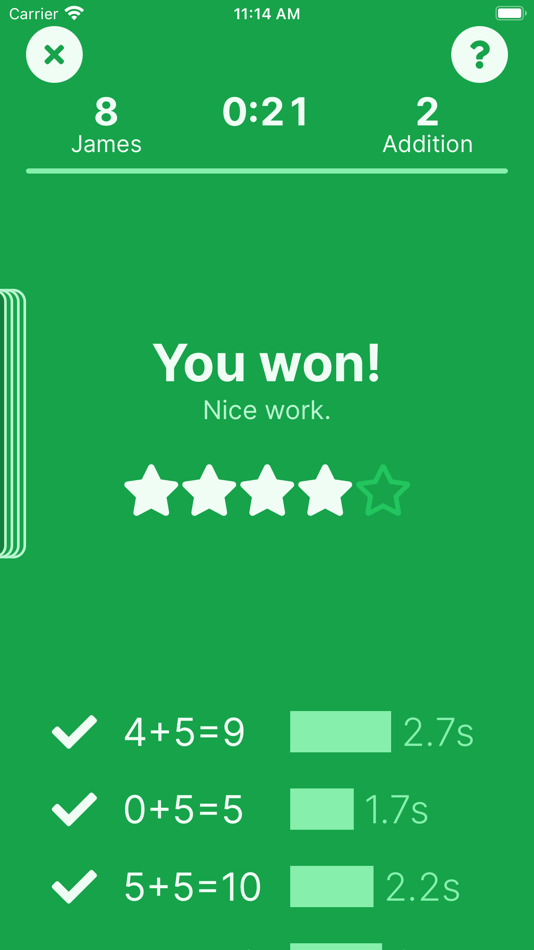 #5. Flash Card Battle (iOS) 由: Benjamin Blakely
