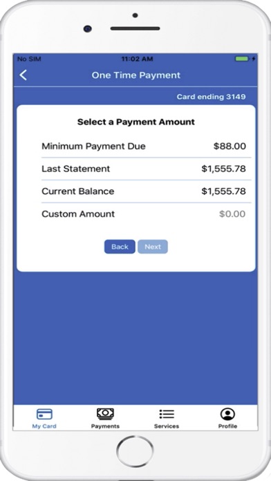 Pinnacle Bank Card Screenshot