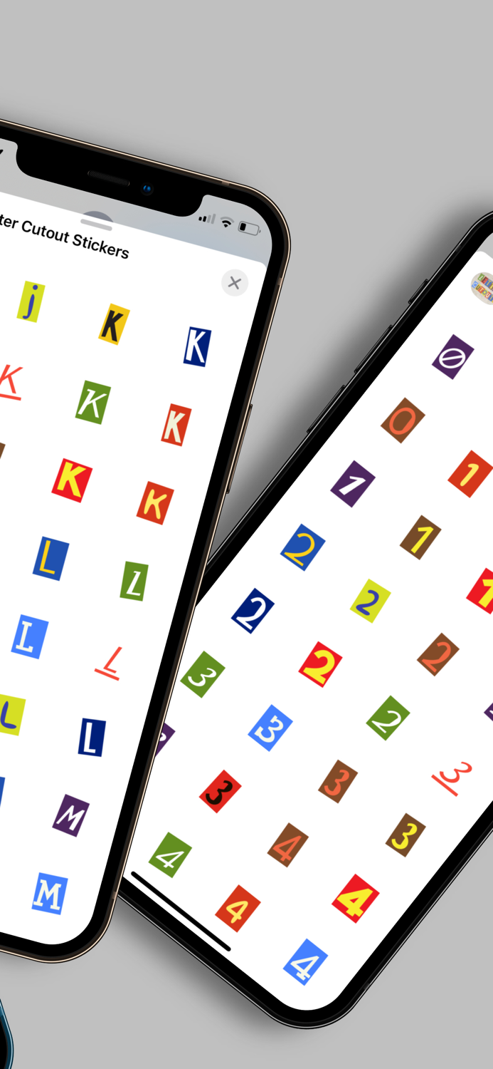 Letter Cutout Stickers
