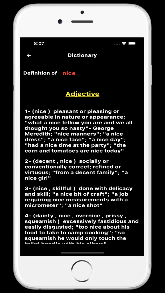 English Dictionary -Definition