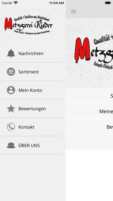 Metzgerei Rieder Screenshot