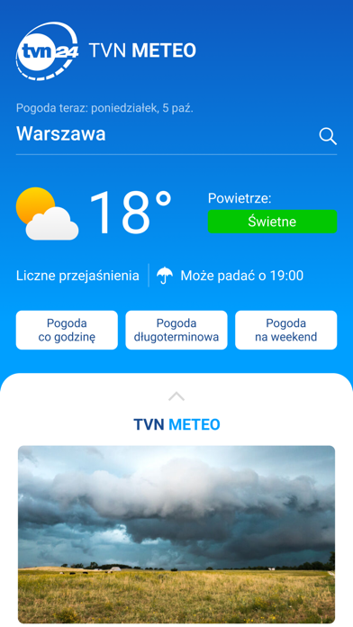 Pogoda TVN Meteo Screenshot