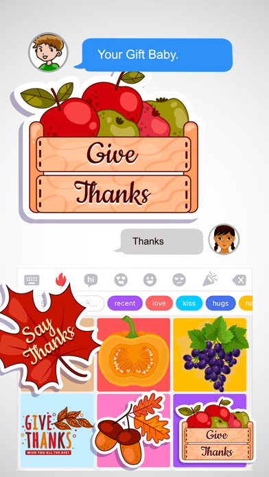 Screenshot #8 for Thanksgiving Holidays Stickers