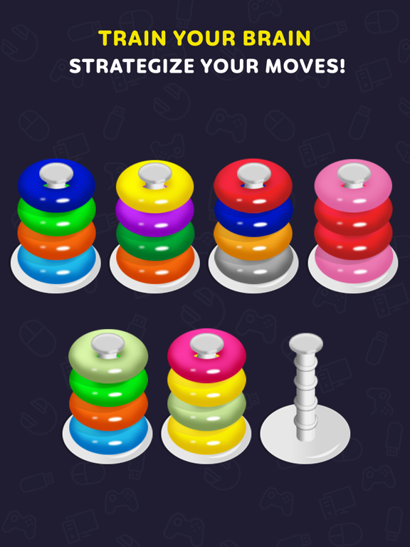Color Hoop Stack Puzzleのおすすめ画像2