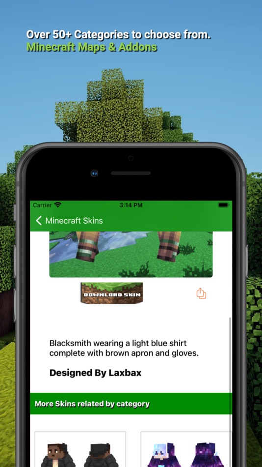 #2. Addons for Minecraft PE - Skin (iOS) 由: AMAMINE APPS