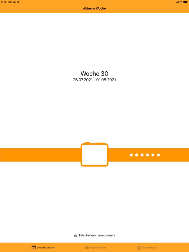 Aktuelle Kalenderwoche Im App Store