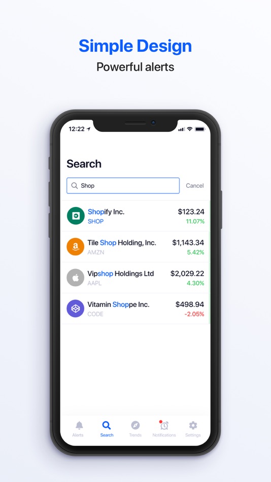 #8. Stock Alarm - Alerts, Tracker (iOS) 由: Stock Alarm, LLC