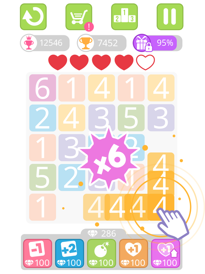 Numbers chain reaction