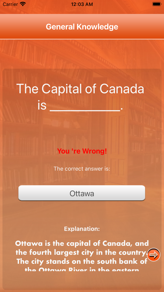 #3. Genius GK Quiz Application (iOS) By: Waheed Khan