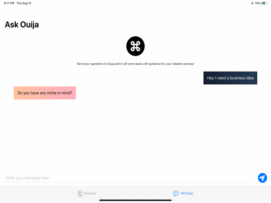 Idea Planchette iPad screenshot 1 - Utilities app