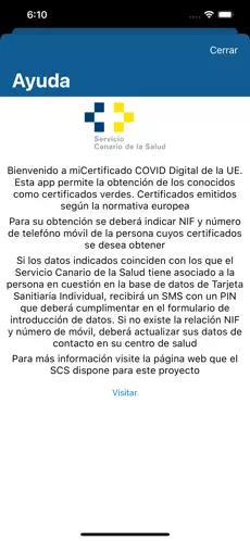 Captura 6 miCertificado Digital COVID UE iphone