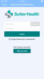 sutter health my health online iphone screenshot 1