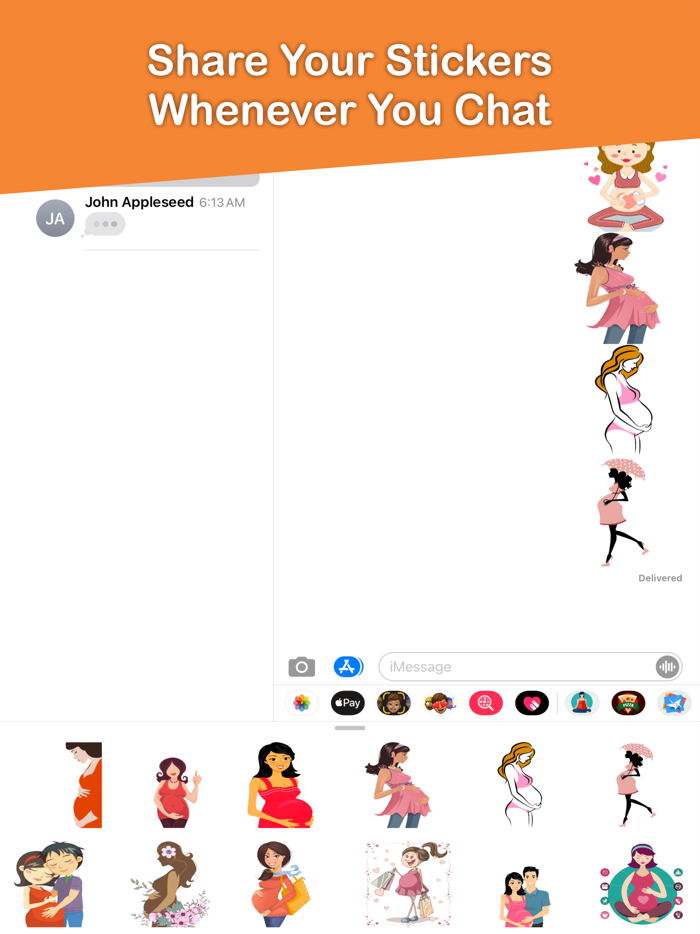 Women Pregnancy Stickers