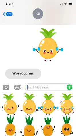 Game screenshot Animated Pineapple Emojis apk